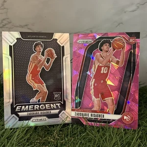 2024-25 Panini Prizm - Zaccharie Risacher #265 Pink Ice Prizm + Emergent Prizm - Picture 1 of 5