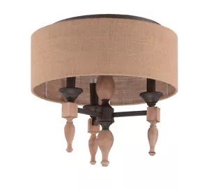 Craftmade Glenwood Aged Bronze and Distressed Oak Flush Mount Ceiling - Picture 1 of 1