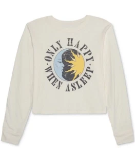 Love Tribe Womens Long Sleeve Crew Neck Graphic T-Shirt Top Juniors Size XS - Picture 1 of 4