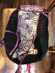 ES EastSport Extreme 20” Backpack School Hiking Wet Pocket Purple Dots Sturdy - Picture 1 of 4