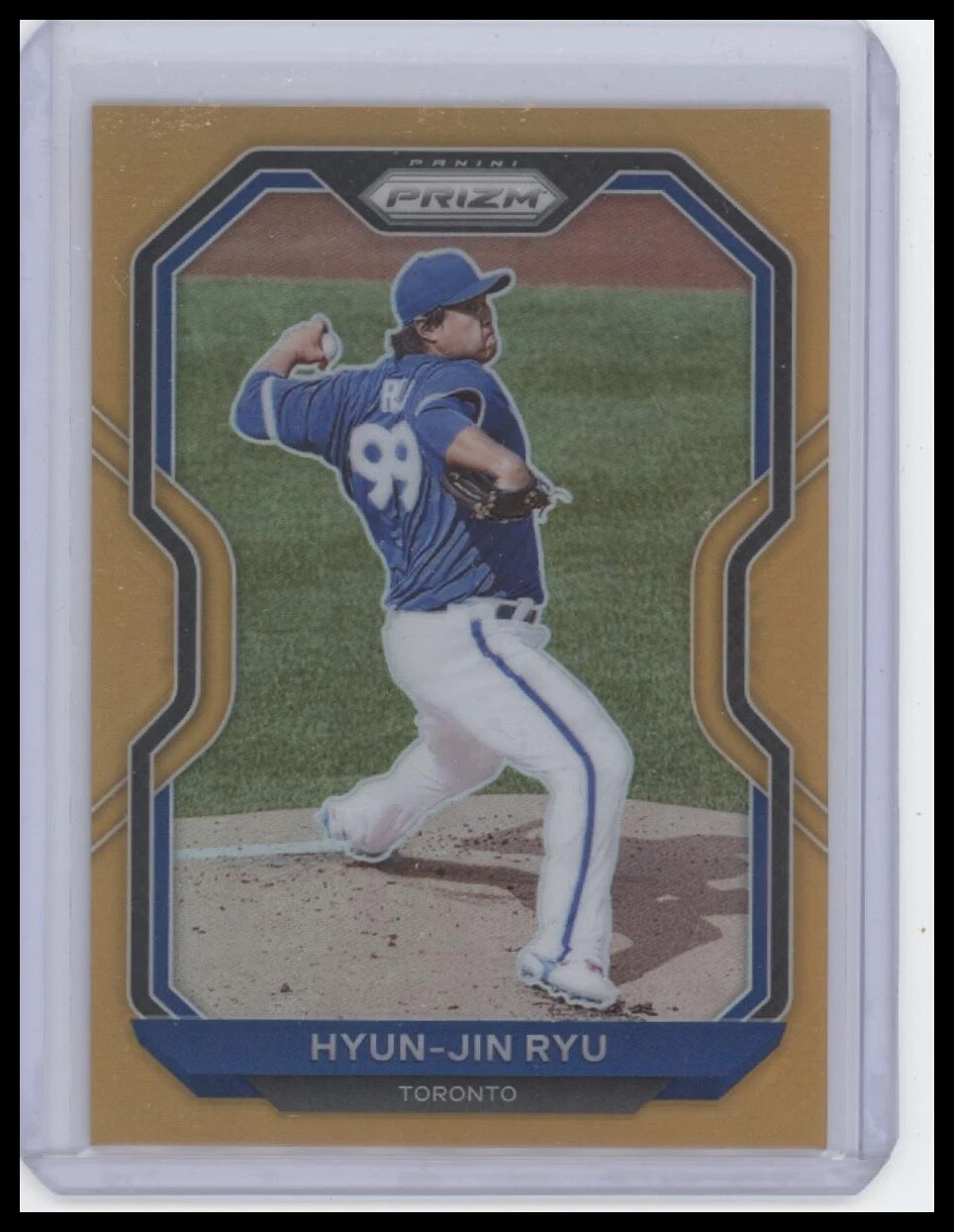 2021 Panini Prizm #233 Hyun-Jin Ryu Neon Orange Prizm #/100