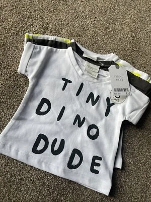 Next First Size Baby Boy Dinosaur Dino Dude T-shirts  - Image 1 of 4
