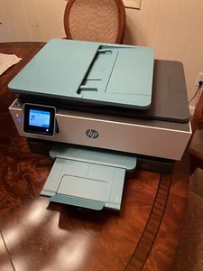 HP Office Jet Pro 8028 All-In-One Printer Bluetooth Wifi No Original Box No Ink - Picture 1 of 9