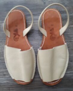 Beige Leather Sandals Size 7