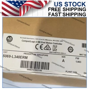 NEW Allen-Bradley 5069-L340ERM CompactLogix 5380 4 MB Enet Controller US AB - Picture 1 of 4