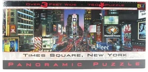 Times Square, New York 750 Piece Buffalo Games Panoramic Puzzle 3 Ft. Wide NEW - Picture 1 of 6