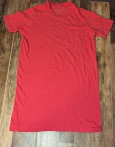 EVERLANE SHIRT DRESS WOMEN'S RED PINK SMALL T-SHIRT DRESS - Picture 1 of 3