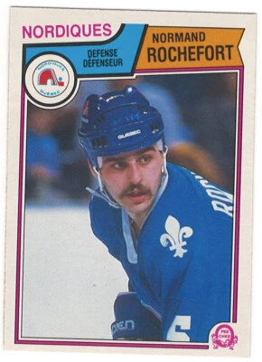 1983-84 O-PEE-CHEE # 300 NORMAND ROCHEFORT NORDIQUES OPC HOCKEY  NICE NO CREASES - Image 1 of 2