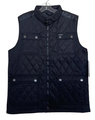 US POLO ASSOCIATION Vest Mens Size Medium M Black Quilted Equestrian  - Image 1 of 4