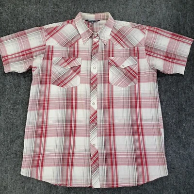 Рубашка мужская Renegade Western Pearl на пуговицах клетчатая большая вестерн кантри 416 - Изображение 1 из 4