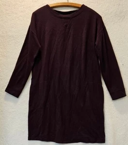 J Jill Fit Performance Medium Purple Long Sleeve Knit Double-Pocket Long Tunic - Picture 1 of 5