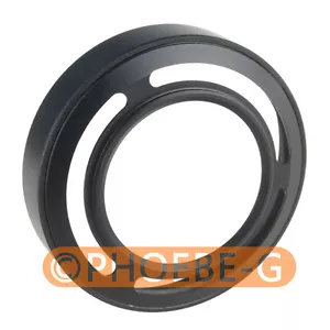 Black Metal Lens Adapter Ring + Lens Hood for Fujifilm Fuji X10 - Picture 1 of 3