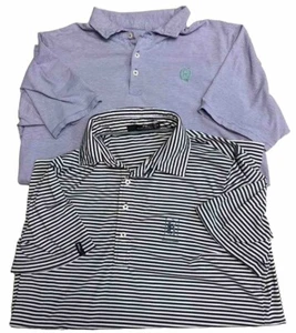 B. Draddy & Ralph Lauren RLX Sport Blue Purple Striped Golf Polo TPC Scottsdale - Picture 1 of 12