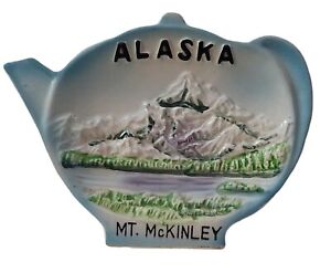 Théière souvenir en céramique art mural en forme de théière mont McKinley fabriqué au Japon