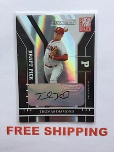 2004 Donruss Elite RC Auto #D /1055 Card #290 Thomas Diamond MLB Rangers - Picture 1 of 2