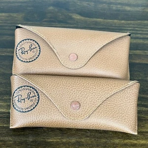 2 Ray Ban glasses cases - Cases only Brown Semi-Hard Sunglass Glasses Case - Picture 1 of 6