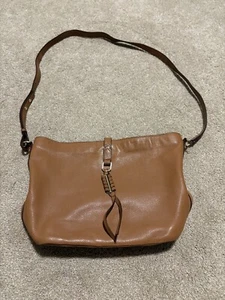 Stella & Dot Covet Sunday Saddle Leather Brown Shoulder Crossbody Bag Purse - Picture 1 of 11
