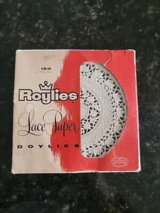 Vintage Roylies Lace Paper Doylies 5 Zoll im Originalkarton - Bild 1 von 3