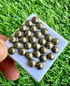 Pirita Dorada Natural Rosecut 10MM Redonda 10 Piezas Pirita Redonda Corte Rosa Facetada - Imagen 1 de 3