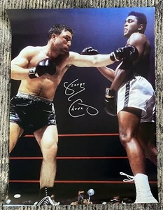 George Chuvalo Signed Muhammad Ali 24x32 Poster Maple Leaf Gardens With JSA COA - Picture 1 of 3
