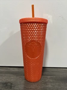 Starbucks Limited Edition Studded Orange 24oz Tumbler - Picture 1 of 5