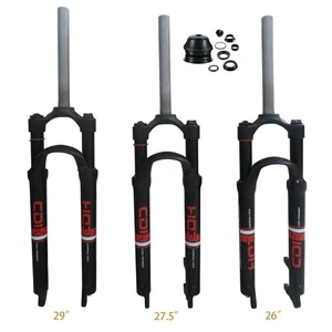 26"/27.5"/29" Bicycle Suspension Fork 28.6mm Single Shoulder Straight w/Headset - Picture 1 of 13