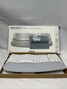 Logitech Wave Keys for Mac Ergonomic Wireless Keyboard - Off White - Picture 1 of 5