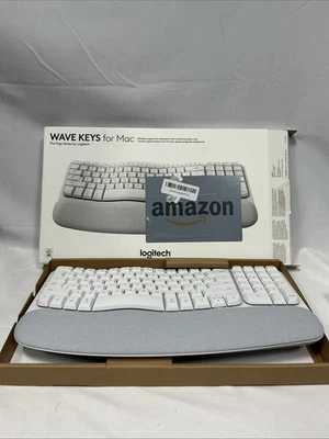 Logitech Wave Keys for Mac Ergonomic Wireless Keyboard - Off White - Image 1 of 4