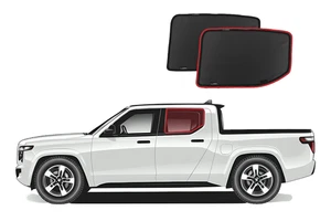 Genuine SNAPSHADES Car Rear Window Shades for Rivian R1T (2022-Present) - Picture 1 of 4