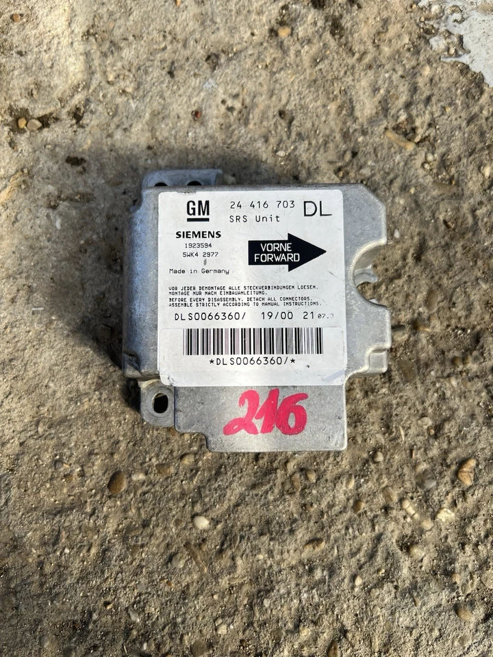 Centralina airbag sensore airbag Opel Astra G Zafira A 24416703 DL - Immagine 1 di 4