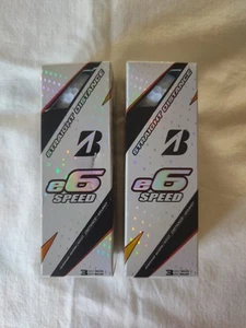 NEW Bridgestone e6 Speed Golf Ball Two Sleeves Of 3 Logoed - Picture 1 of 3