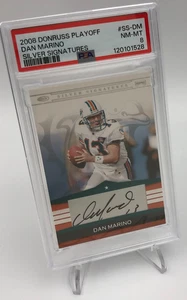 DAN MARINO AUTO Card 2008 Donruss Playoff SILVER SIGNATURES graded PSA 8 - Picture 1 of 11