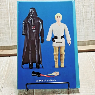 Tarjeta de cumpleaños American Greetings Star Wars manos abajo figuras Lego azules Foto 1 de 4