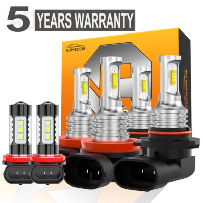 For Buick Encore Sport Utility 1.4L 2013-2021 LED Headlight Fog Light Bulbs Kits - Image 1 of 4