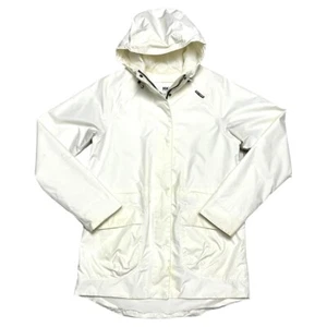 Helly Hansen Cream White Waterproof Outdoor Designer Long Windbreaker Jacket - M - Picture 1 of 6