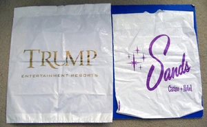 Trump Plaza & Sands Hotel &Casino AtlanticCity NJ Collectible Hotel Laundry Bags - Picture 1 of 14