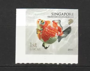 SINGAPORE 2022 GOLDFISH TELESCOPE EYE PEARLSCALE 2ND RP 2021C BOOKLET 1 STAMP - Picture 1 of 3