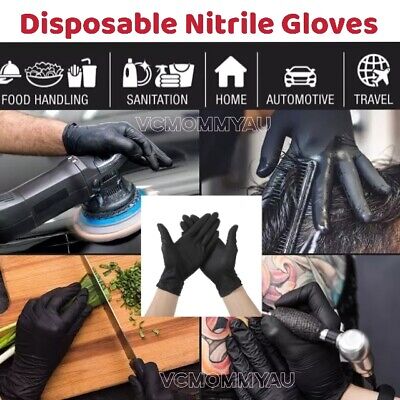 1000THICK Disposable Nitrile Gloves Rubber Blend Powder Free Industrial Mechanic • 32.99$