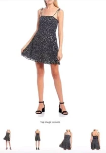 GB Juniors Allover Dot Print Mini Dress-- Size Small--Smocked Back-- Fully Lined - Picture 1 of 3