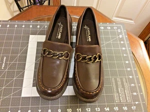 EASTLAND Nora - Chunky Heel Slip-On Loafers - Women's Size 8M - Brown - Picture 1 of 16