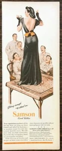 1945 Samson Karte Tische Druck Werbung stark genug, um auf sexy Sängerin zu stehen  - Bild 1 von 1