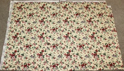 Waverly Lauren Hancock Upholstery Fabric Red Morning Glory  54” Wide 2 Yards USA - Image 1 of 4