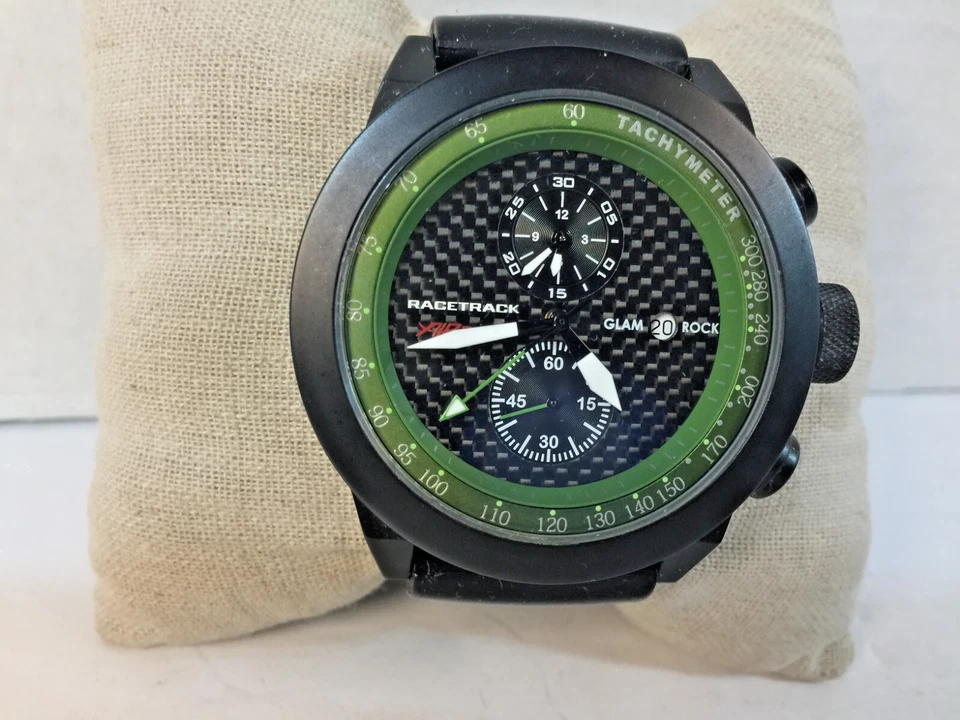 Reloj Pulsera GLAM ROCK RACETRACK Cronógrafo Con Fecha ¡Funciona! Foto 1 de 4