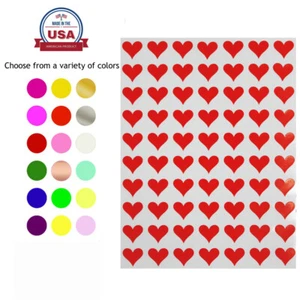 Pegatinas de álbum de recortes corazón 0,5 pulgadas 13 mm pegatinas de San Valentín para decoración - Imagen 1 de 39