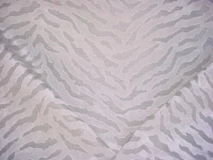 3-1/8Y Zinc Z513 Bengal Moonbeam Gray Tiger Stripe Velvet Upholstery Fabric - Picture 1 of 4