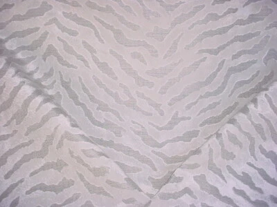 Zinc Z513 Bengal Moonbeam Gray Tiger Stripe Velvet Upholstery Fabric - Image 1 of 4