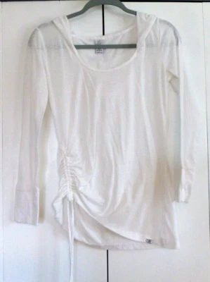 Prana Hoodie Women's Small Long Sleeve Pullover Hooded Lightweight White - Image 1 of 4