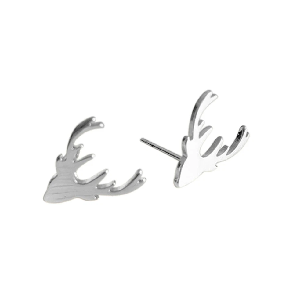 Brincos folheados a ouro branco 14K prata maciça rena venda de verão - Imagem 1 de 1