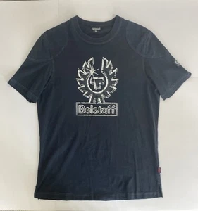 Vtg BELSTAFF Men’s Black Cracked Phoenix Short Sleeve Graphic T-Shirt XL Y2K - Picture 1 of 21