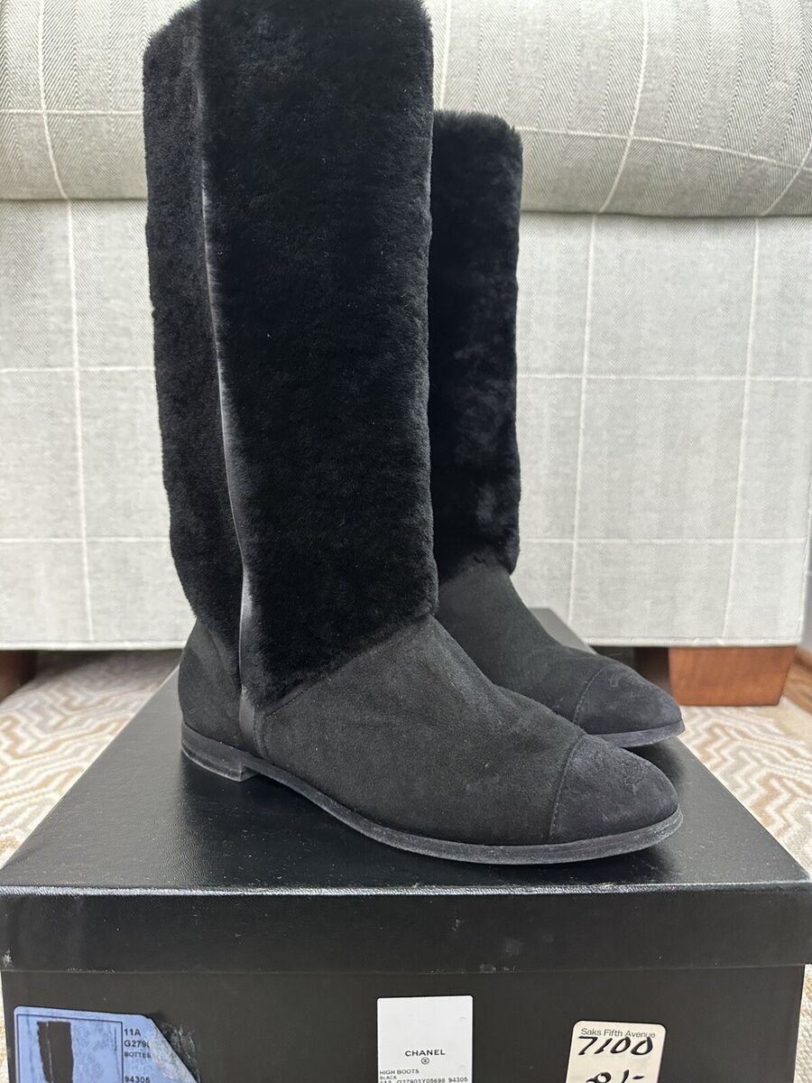 CHANEL Low (1-1.9 in) Heel Height Knee High Boots for Women CHANEL Low (1-1.9 in) Heel Height Knee High Boots for Women